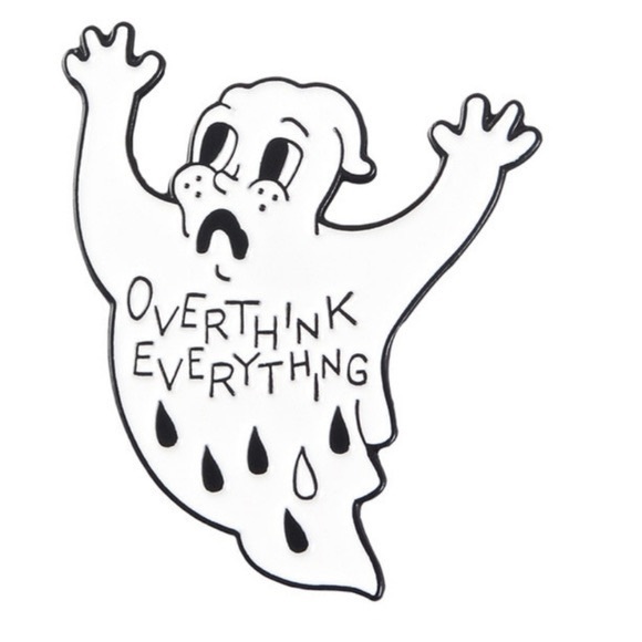 Overthink Everything Ghost Enamel Pin - Picture 5 of 5